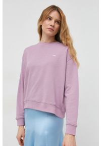 Lee bluza damska kolor fioletowy gładka. Kolor: fioletowy. Długość rękawa: długi rękaw. Długość: długie. Wzór: gładki #1