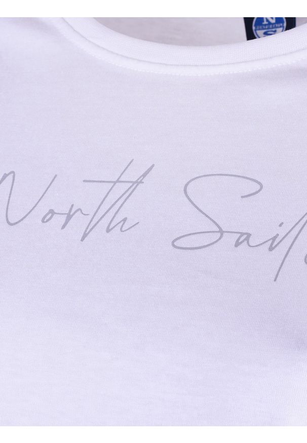North Sails T-shirt | 90 2356 000 | T-Shirt S/S W/Logo | Kobieta | Biały. Okazja: na co dzień. Kolor: biały. Materiał: bawełna. Wzór: nadruk. Styl: casual