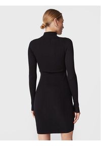 Calvin Klein Jeans Sukienka dzianinowa J20J220354 Czarny Slim Fit. Kolor: czarny. Materiał: dzianina, syntetyk