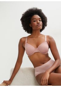 bonprix - Figi panty Feel Comfort bezszwowe (3 pary). Kolor: różowy. Materiał: materiał
