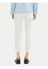 Tom Tailor Spodnie materiałowe 1040963 Biały Tapered Fit. Kolor: biały. Materiał: bawełna