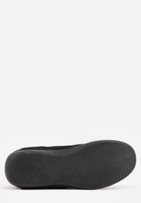 Renee - Czarne Sneakersy z Geometrycznym Wzorem Elrineth. Kolor: czarny. Materiał: prążkowany, jeans. Wzór: geometria #3