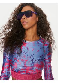 Versace Jeans Couture Bluzka 76HAH218 Kolorowy Slim Fit. Materiał: syntetyk. Wzór: kolorowy #5