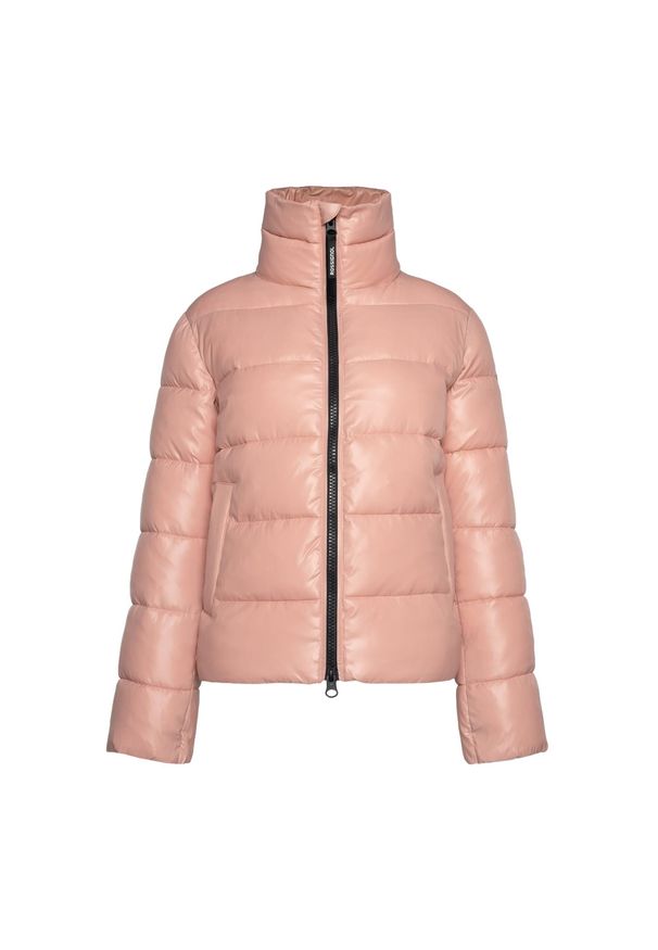 Kurtka puchowa damska Rossignol Shiny Bomber. Kolor: różowy. Materiał: puch. Sport: turystyka piesza
