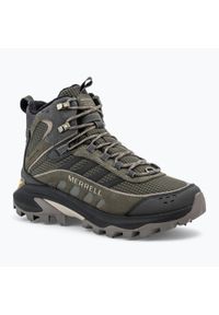Buty turystyczne męskie Merrell Moab Speed 2 Thermo Mid Wp. Kolor: zielony. Sport: turystyka piesza #1
