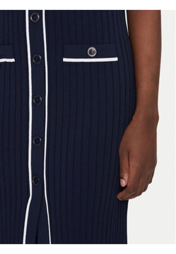 Luisa Spagnoli Sukienka dzianinowa Candelotto 100004 Granatowy Slim Fit. Kolor: niebieski. Materiał: syntetyk