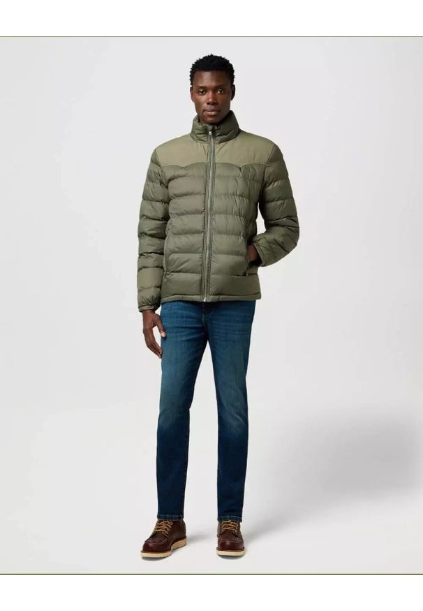 Wrangler - MESKA KURTKA WRANGLER PACKABLE PUFFER DUSTY OLIVE 112371449
