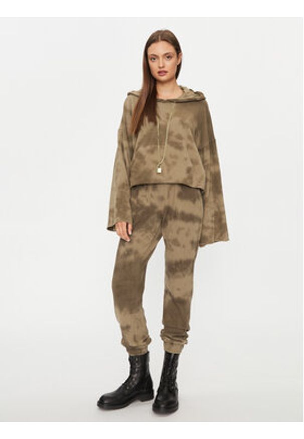 Pinko Spodnie dresowe UNIQUENESS Colorare 1Q10AW 8641 Brązowy Regular Fit. Kolor: brązowy. Materiał: dresówka, bawełna