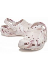 Klapki Crocs Classic Marbled Clog 206867-6WS beżowy. Okazja: na plażę, na co dzień. Kolor: beżowy. Materiał: materiał. Sezon: lato. Styl: elegancki, casual