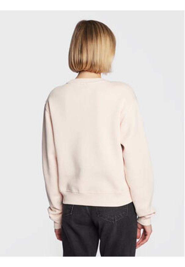 Guess Bluza W3RQ10 K9Z21 Różowy Relaxed Fit. Kolor: różowy. Materiał: bawełna, syntetyk