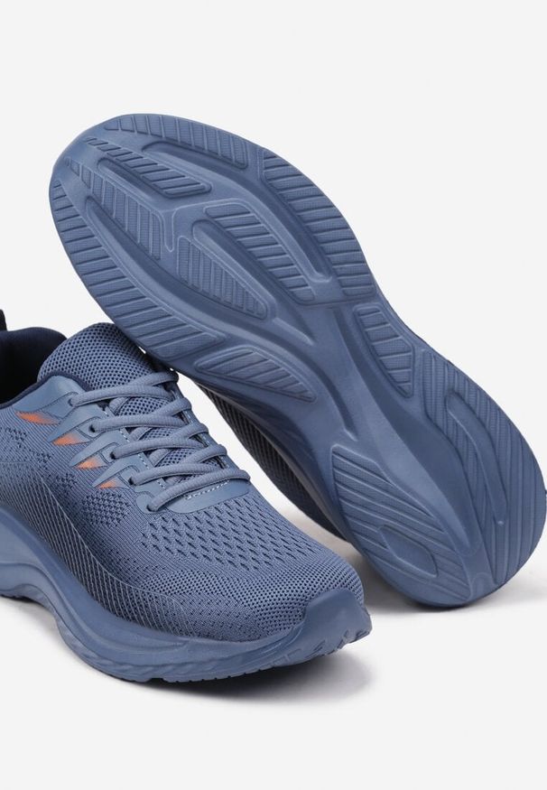 Born2be - Niebieskie Buty Sportowe Sznurowane z Siateczki Arsavia. Okazja: na co dzień. Zapięcie: sznurówki. Kolor: niebieski. Materiał: materiał