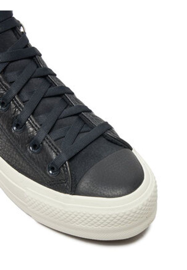 Converse Trampki Chuck Taylor All Star Lift Platform Water Repellent Leather A08312C Czarny. Kolor: czarny. Materiał: skóra. Obcas: na platformie
