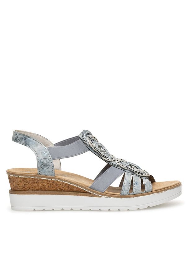 Sandały Rieker. Kolor: niebieski