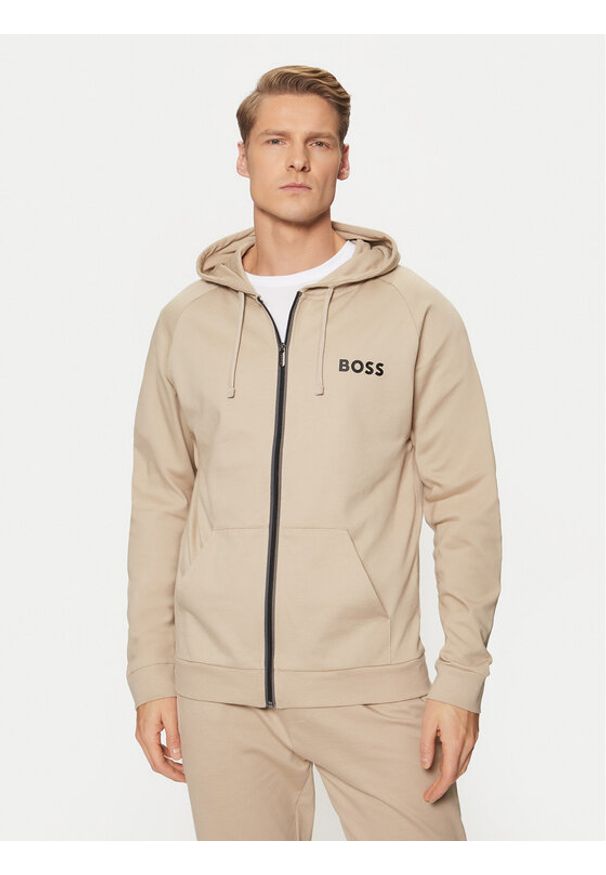 BOSS Bluza Authentic 50535830 Beżowy Regular Fit. Kolor: beżowy. Materiał: bawełna