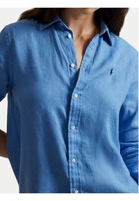Polo Ralph Lauren Koszula 211970730510 Niebieski Regular Fit. Typ kołnierza: polo. Kolor: niebieski. Materiał: len #3