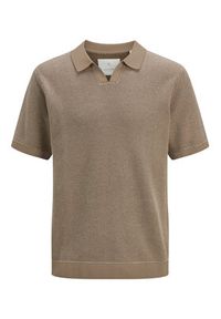 Jack & Jones - Jack&Jones Polo Ceaston 12273012 Beżowy Regular Fit. Typ kołnierza: polo. Kolor: beżowy. Materiał: bawełna #4