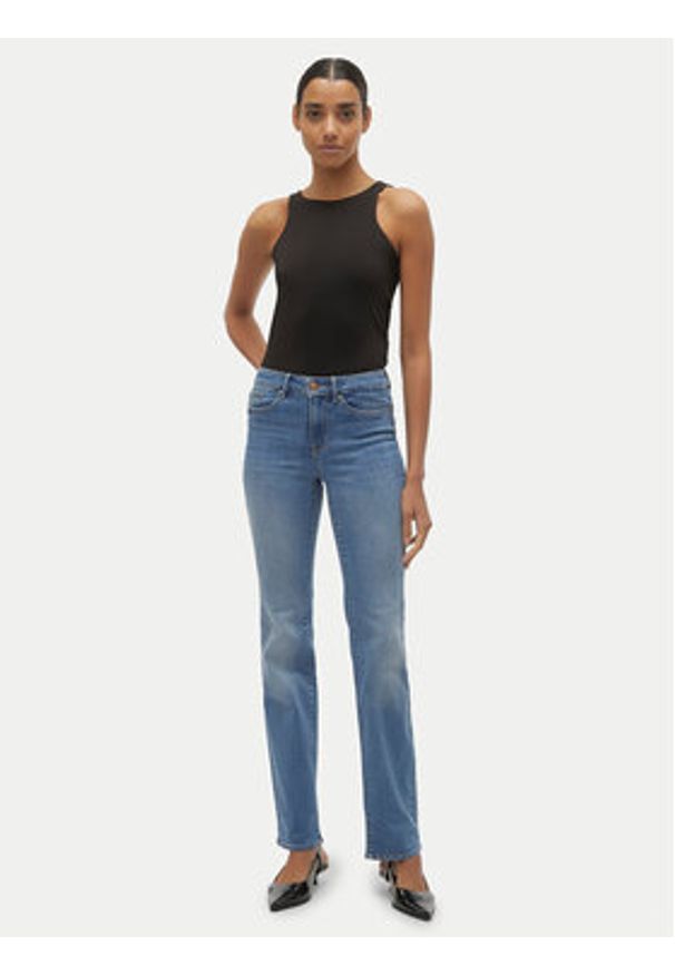Vero Moda Jeansy Flash 10306823 Niebieski Straight Fit. Kolor: niebieski