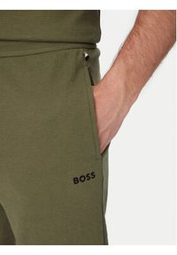 BOSS Szorty sportowe Waffle 50535884 Zielony Regular Fit. Kolor: zielony. Materiał: bawełna. Styl: sportowy #3