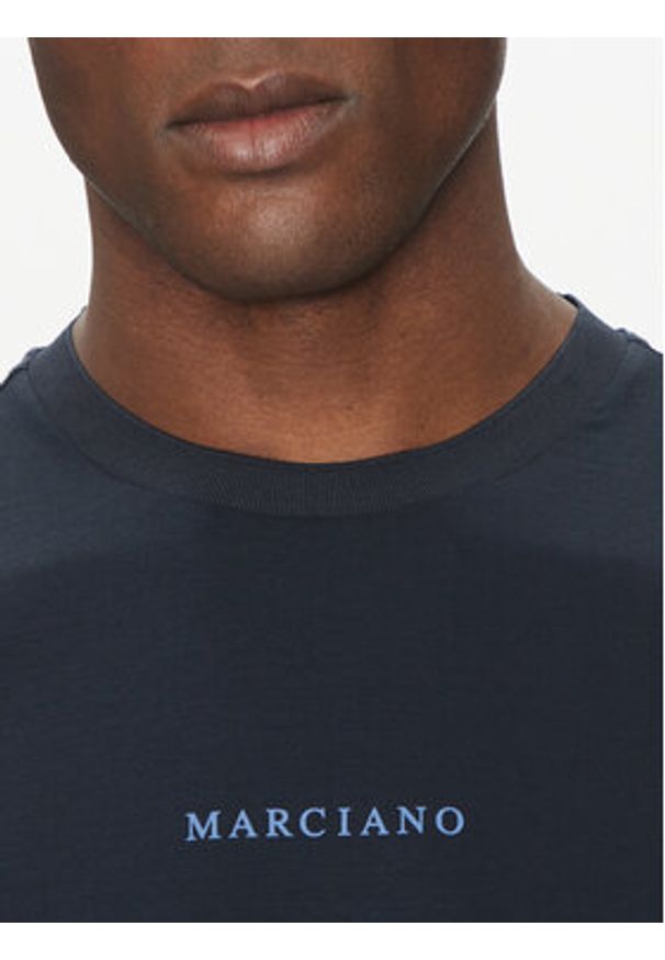 Marciano Guess T-Shirt 5GHI08 6323A Granatowy Regular Fit. Kolor: niebieski. Materiał: lyocell