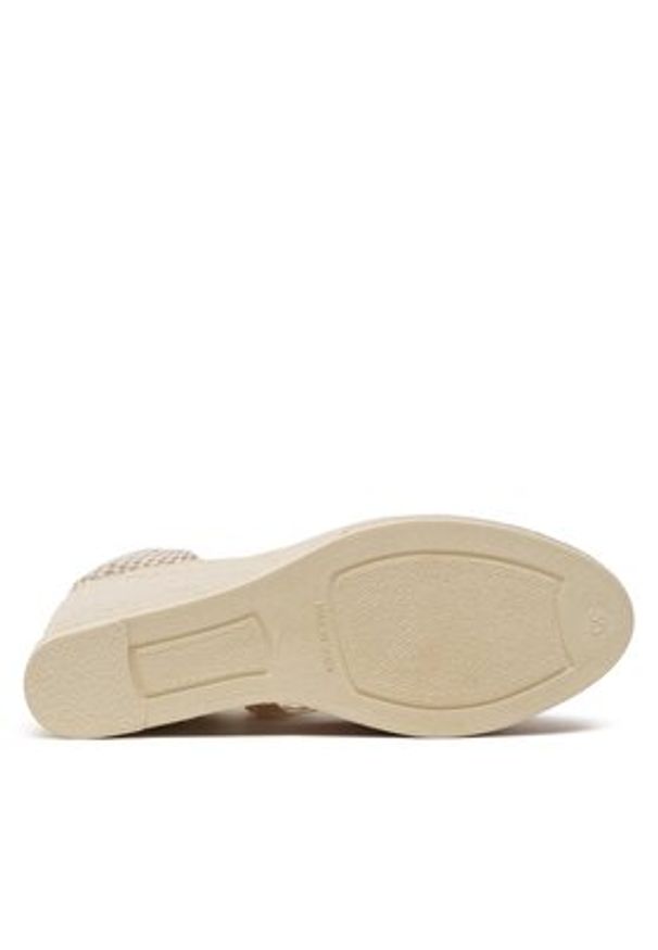 Manebi Espadryle Low Wedge Espadrilles M 1.1 WL Beżowy. Kolor: beżowy. Materiał: zamsz, skóra