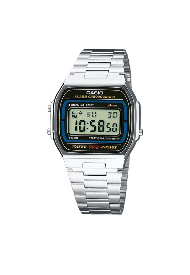 Zegarek Casio. Kolor: srebrny. Styl: vintage