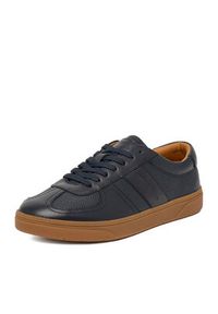 Guess Jeans Sneakersy EO-ORTEGO-01 126AM Granatowy. Kolor: niebieski. Materiał: skóra #2