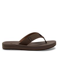 Quiksilver - Klapki plażowe dla Mężczyzn RIVI Brązowy. Okazja: na plażę. Kolor: brązowy. Materiał: guma, syntetyk. Styl: sportowy