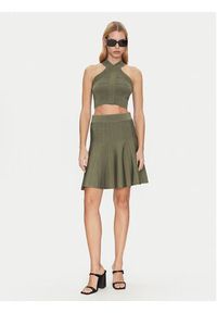Guess Spódnica mini W5GD0U Z2XY0 Zielony Regular Fit. Kolor: zielony. Materiał: wiskoza #3