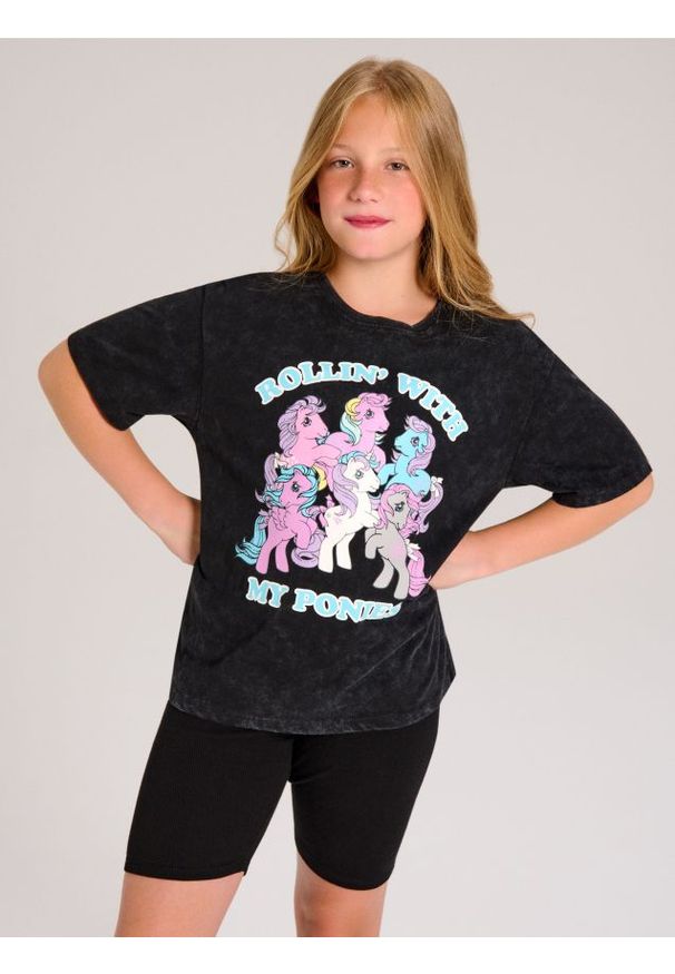 Sinsay - Piżama z efektem sprania My Little Pony - czarny. Kolor: czarny