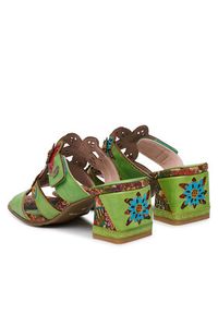 Laura Vita Klapki Jacqueso 09 Zielony. Kolor: zielony. Materiał: skóra #6