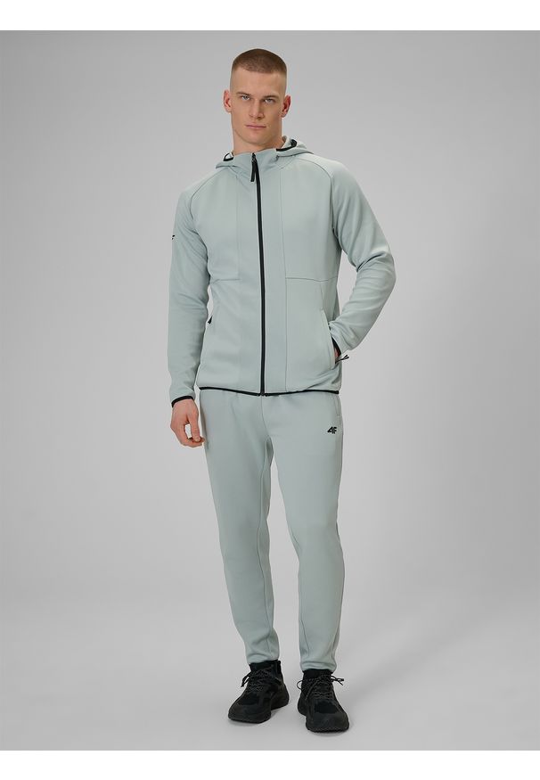 4f - 4F Spodnie treningowe szybkoschnące męskie - miętowe M. Kolor: turkusowy. Materiał: materiał. Sport: fitness