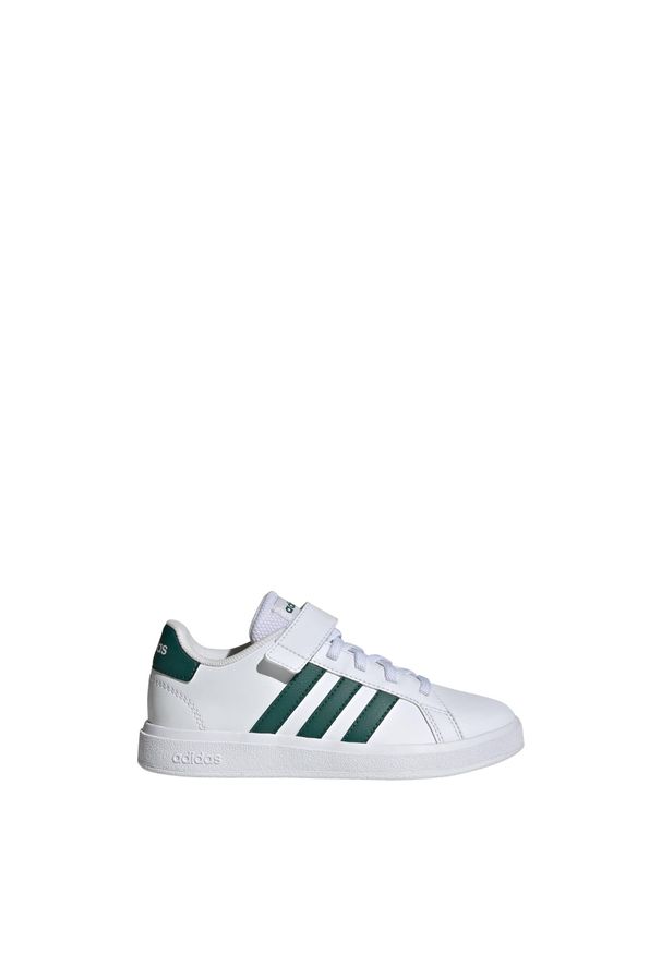Sneakersy Adidas Original Grand Court 2.0 El Ftwwht/M Dzieci. Kolor: biały, zielony, wielokolorowy. Materiał: materiał