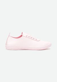 Born2be - Różowe Trampki. Nosek buta: okrągły. Kolor: różowy. Materiał: skóra ekologiczna, jeans, materiał. Szerokość cholewki: normalna. Wzór: jednolity #4