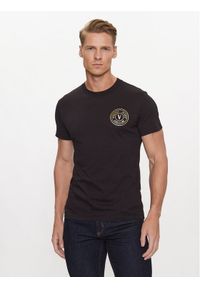 Versace Jeans Couture T-Shirt 75GAHT06 Czarny Regular Fit. Kolor: czarny. Materiał: bawełna
