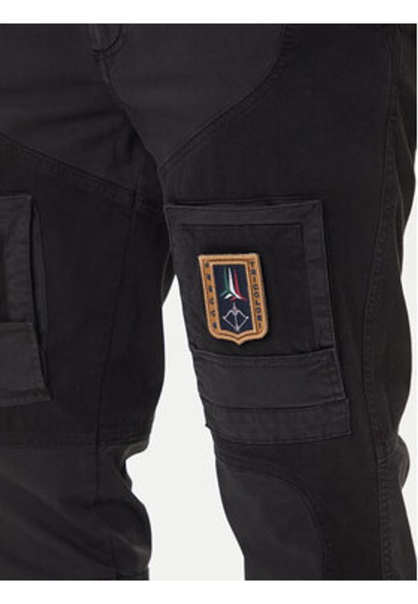 Aeronautica Militare Spodnie materiałowe 252PA1664UCT04241 Czarny Regular Fit. Kolor: czarny. Materiał: bawełna