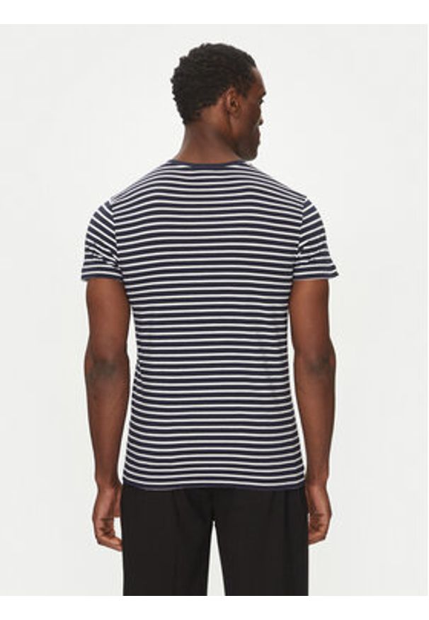 Calvin Klein T-Shirt K10K114177 Granatowy Slim Fit. Kolor: niebieski. Materiał: bawełna