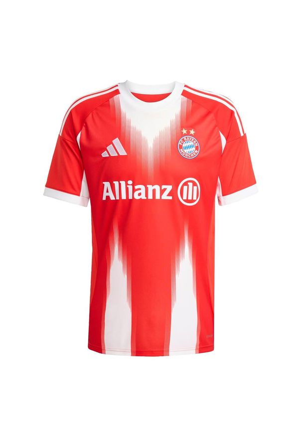 Adidas - Koszulka podstawowa FC Bayern 25/26 (drużyna żeńska). Kolor: czerwony. Sport: piłka nożna
