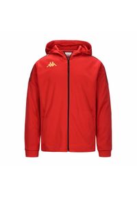 Kurtka z dresu Kappa Grevolo. Kolor: czerwony. Materiał: dresówka. Sport: piłka nożna, fitness #1