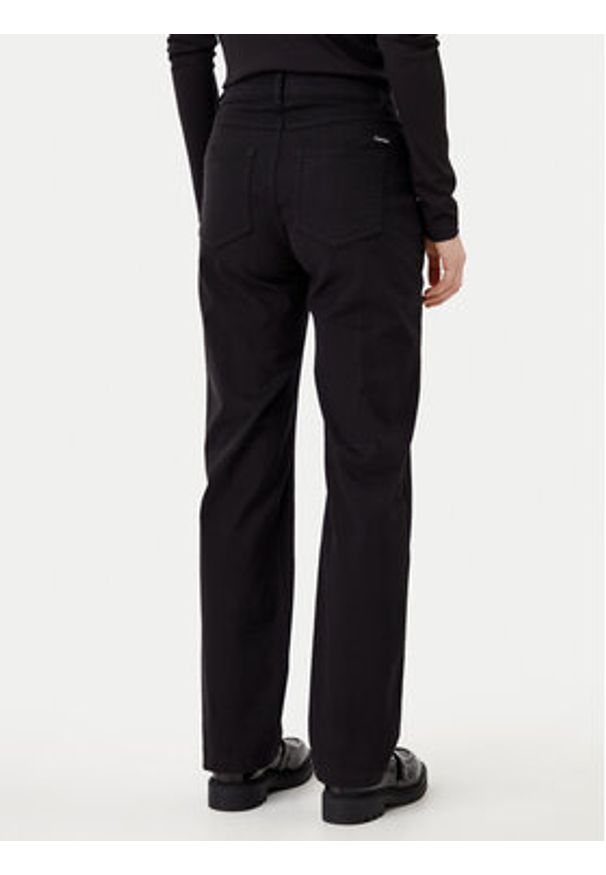 Calvin Klein Jeans Spodnie materiałowe J20J224852 Czarny Straight Fit. Kolor: czarny. Materiał: bawełna