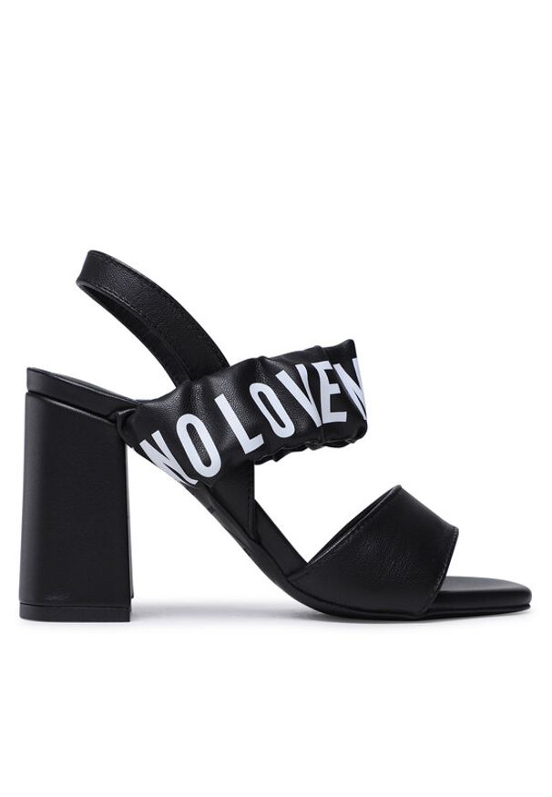 Love Moschino - LOVE MOSCHINO Sandały JA16358G0GIE0000 Czarny. Kolor: czarny. Materiał: skóra