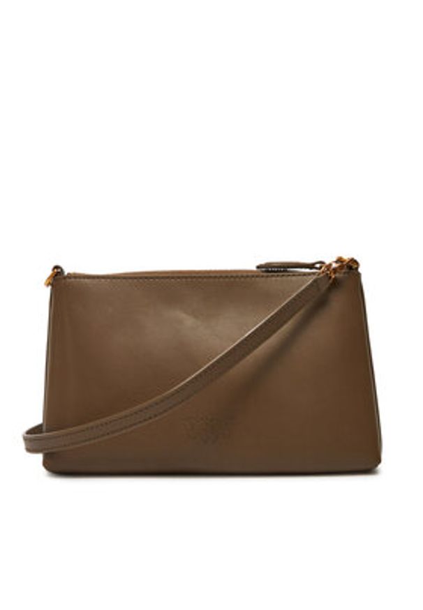 Pinko - PINKO Torebka Flat Horizontal Mini PE 25 PCPL 104277 A0F1 Khaki. Kolor: brązowy. Materiał: skórzane