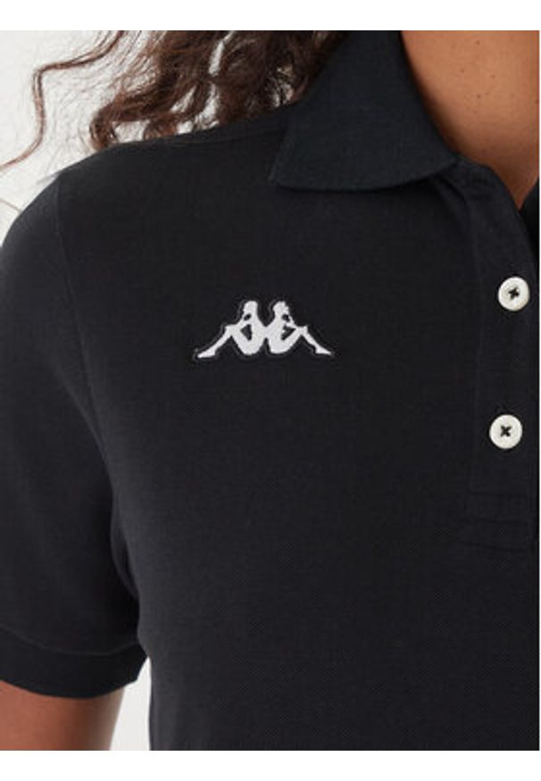 Kappa Polo Logo Sharas Wss 302B3C0 Czarny Regular Fit. Typ kołnierza: polo. Kolor: czarny. Materiał: bawełna
