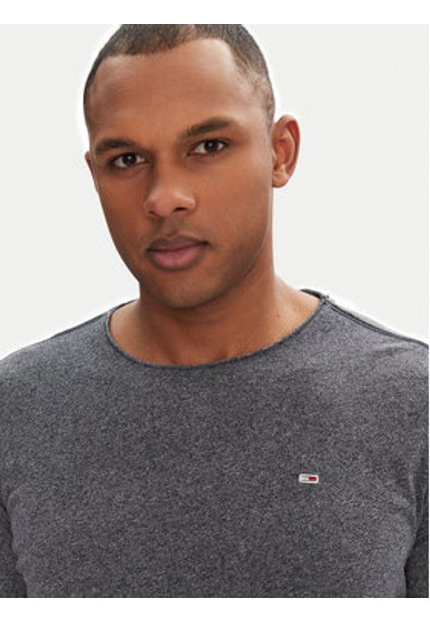 Tommy Jeans T-Shirt Jaspe DM0DM09586 Szary Slim Fit. Kolor: szary. Materiał: syntetyk, bawełna