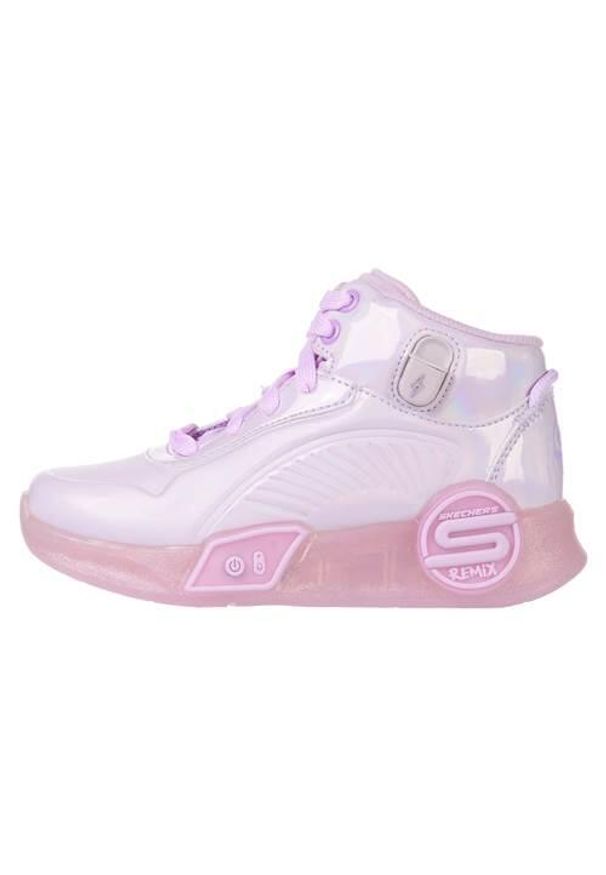 skechers - Buty do chodzenia dla dzieci Skechers S-lights Remix Pea. Kolor: różowy. Materiał: syntetyk, materiał. Szerokość cholewki: normalna. Model: Skechers Sport. Sport: turystyka piesza
