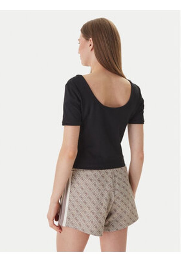 Guess T-Shirt V6GP04 K2969 Czarny Slim Fit. Kolor: czarny. Materiał: lyocell