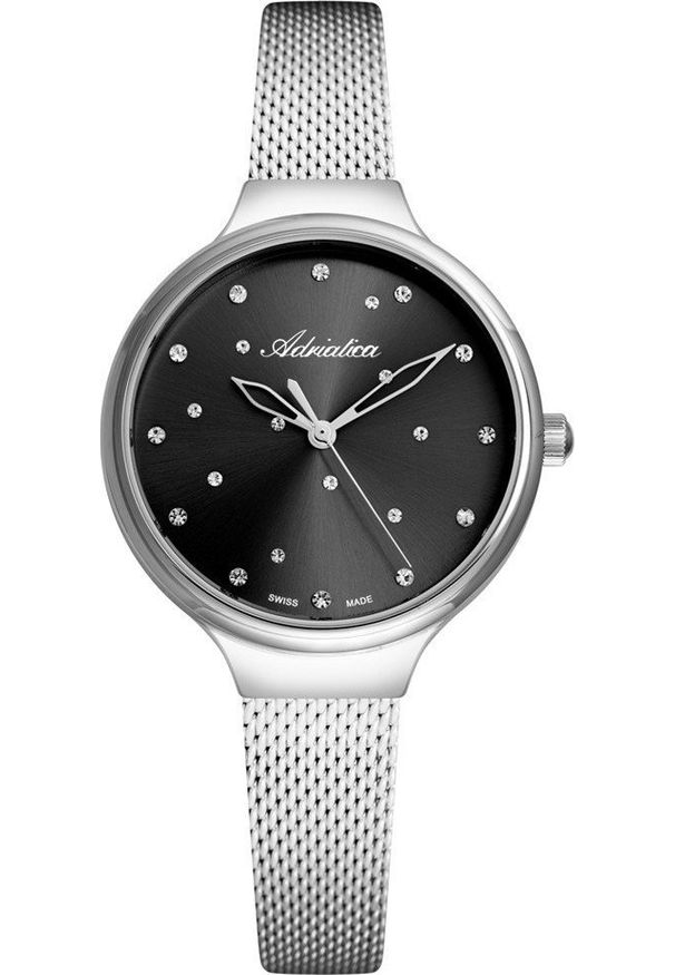 Zegarek Adriatica Zegarek damski Adriatica A3723.5144Q CYRKONIE srebrny. Kolor: srebrny