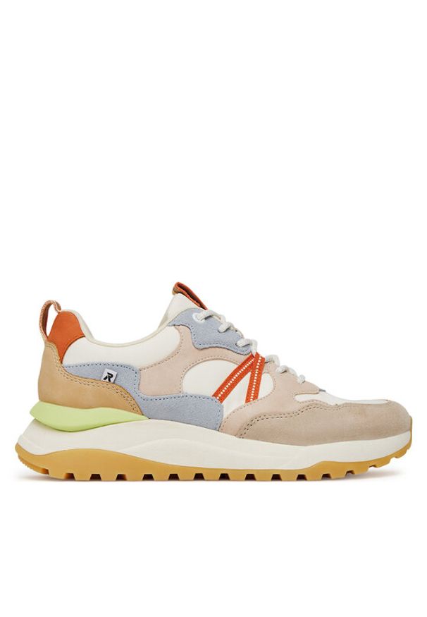 Rieker Revolution Lifestyle Sneakersy W2501-82 Beżowy. Kolor: beżowy. Materiał: materiał