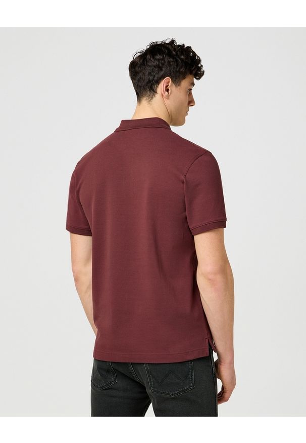 Wrangler - MESKA KOSZULKA POLO WRANGLER POLO SHIRT DECADENT CHOCOLATE 112371398. Typ kołnierza: polo