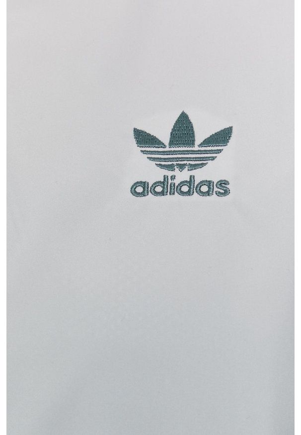 adidas Originals Kurtka damska kolor zielony przejściowa. Okazja: na co dzień. Kolor: zielony. Materiał: materiał. Długość rękawa: raglanowy rękaw. Styl: casual