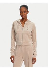 Juicy Couture Bluza Madison JCWA122001 Beżowy Slim Fit. Kolor: beżowy. Materiał: syntetyk